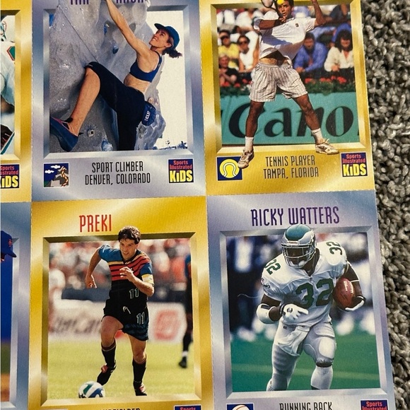 Uncut sheet of Sports Illustrated for Kids cards from Series 2 September 1996 - Picture 3 of 7